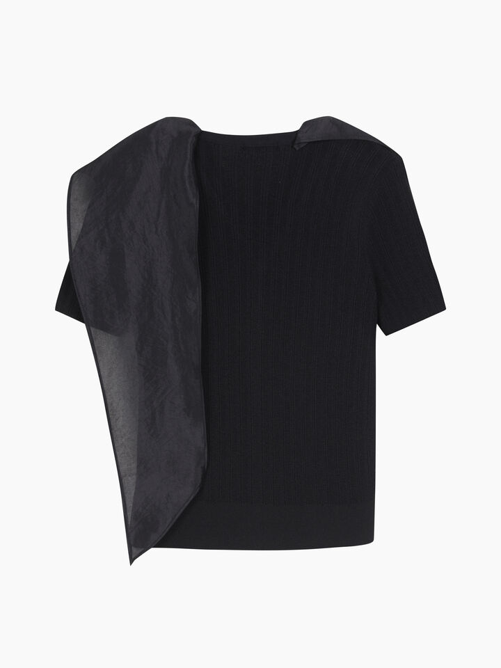SLEEVELESS SWEATER - null - Schwarz | Sisley K image number 2